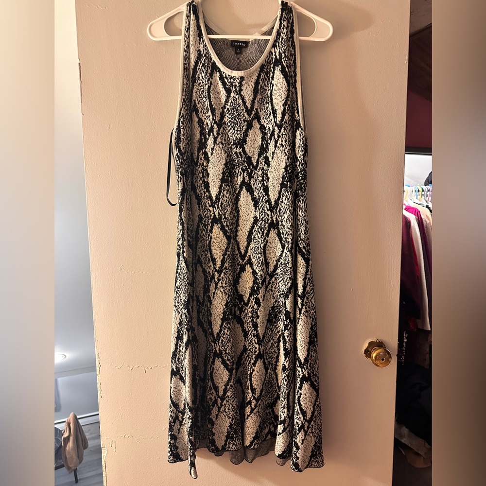 Torrid Black and White Sweater Dress